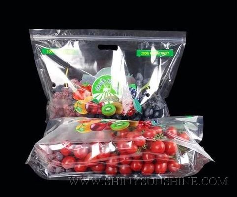 بسته بندی میوه و سبزیجات شفاف پلاستیکی سوپرمارکت Pp Pe Pepe Grapes Fresh Fruit Packaging